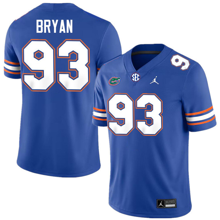 Taven Bryan Florida Jersey,Florida Gators #93 Taven Bryan Jersey Youth Uniforms-Royal